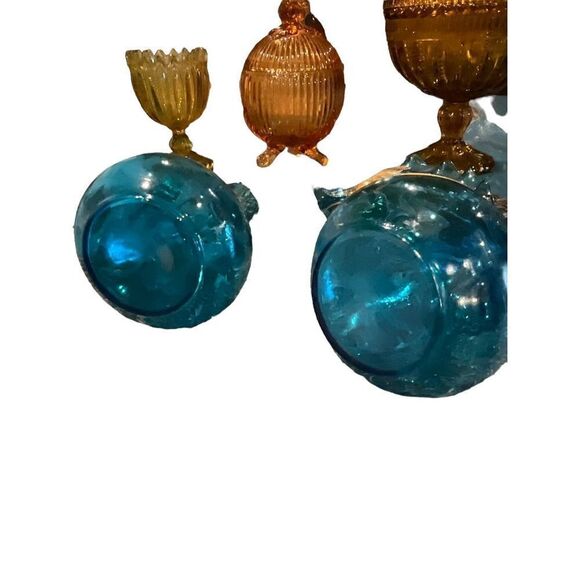Victorian Blue Gilt Vases - Picture 8 of 8